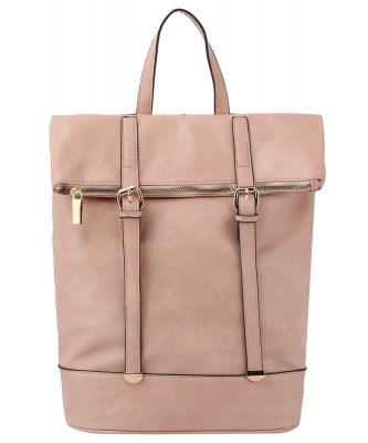 Fashion Buckle Flap Backpack GLM003 BLUSH